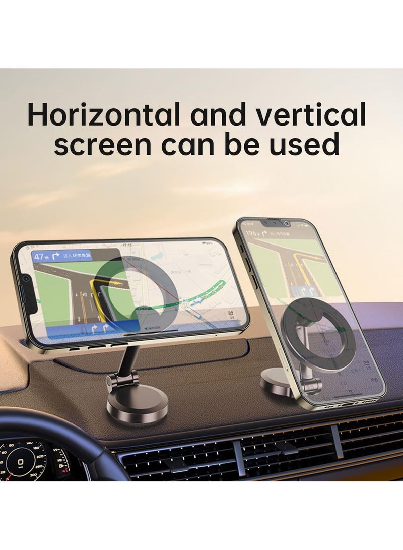 DUSALA Magnetic Phone Holder for Car Fits MagSafe Car Mount, 360° Rotation Car Mount Hands Free Dashboard Mobile Holder, Fit for iPhone 12-15 & All Phones - Image 5