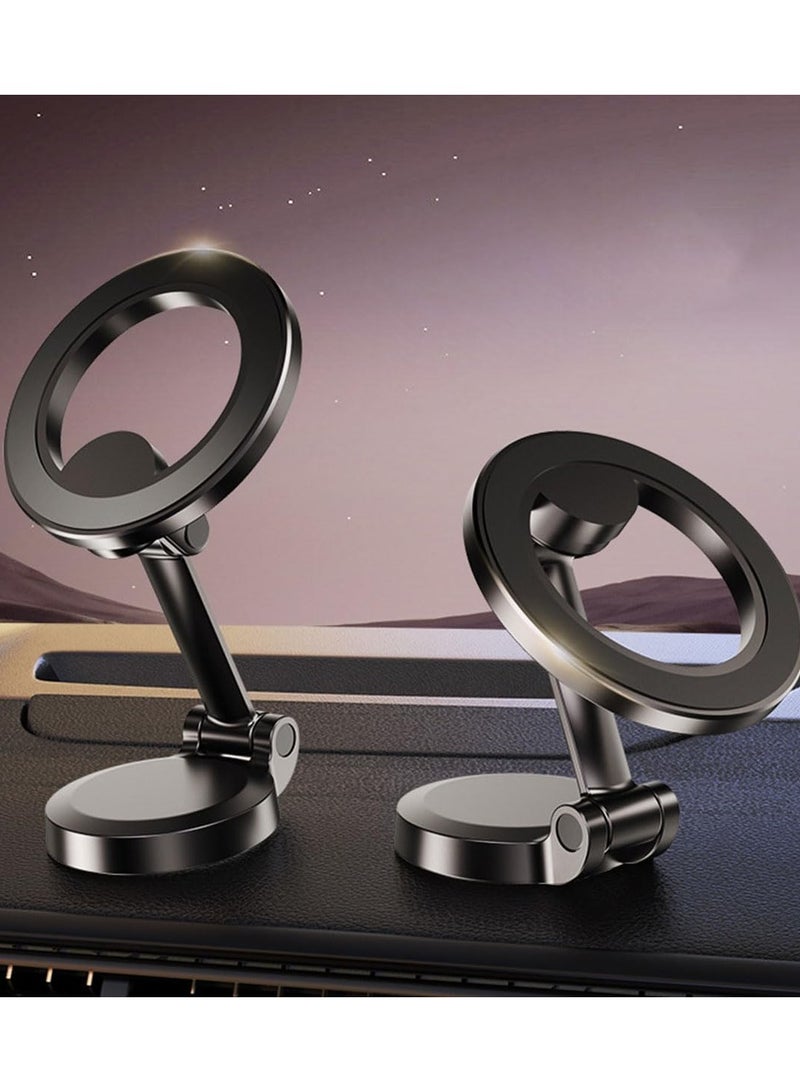 DUSALA Magnetic Phone Holder for Car Fits MagSafe Car Mount, 360° Rotation Car Mount Hands Free Dashboard Mobile Holder, Fit for iPhone 12-15 & All Phones - Image 1