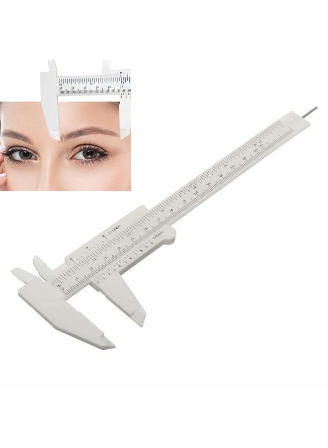 TMISHION Vernier Caliper Waterproof Plastic Eyebrow Permanent Makeup Ruler Students Experimental Measurement Tools For Permanent Makeup Tattoo Eyebrow Line Lip - Image 1