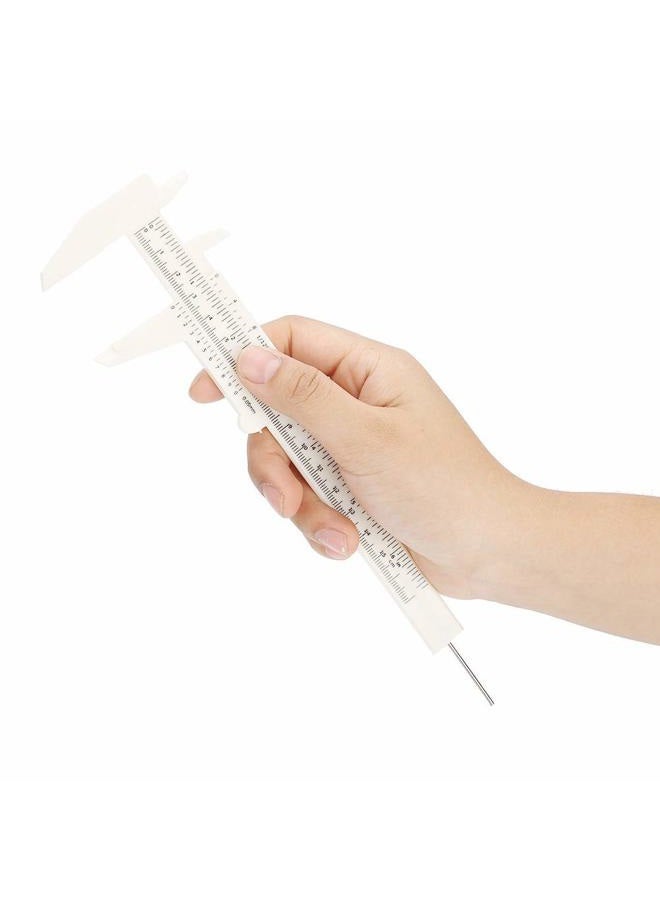 TMISHION Vernier Caliper Waterproof Plastic Eyebrow Permanent Makeup Ruler Students Experimental Measurement Tools For Permanent Makeup Tattoo Eyebrow Line Lip - Image 4