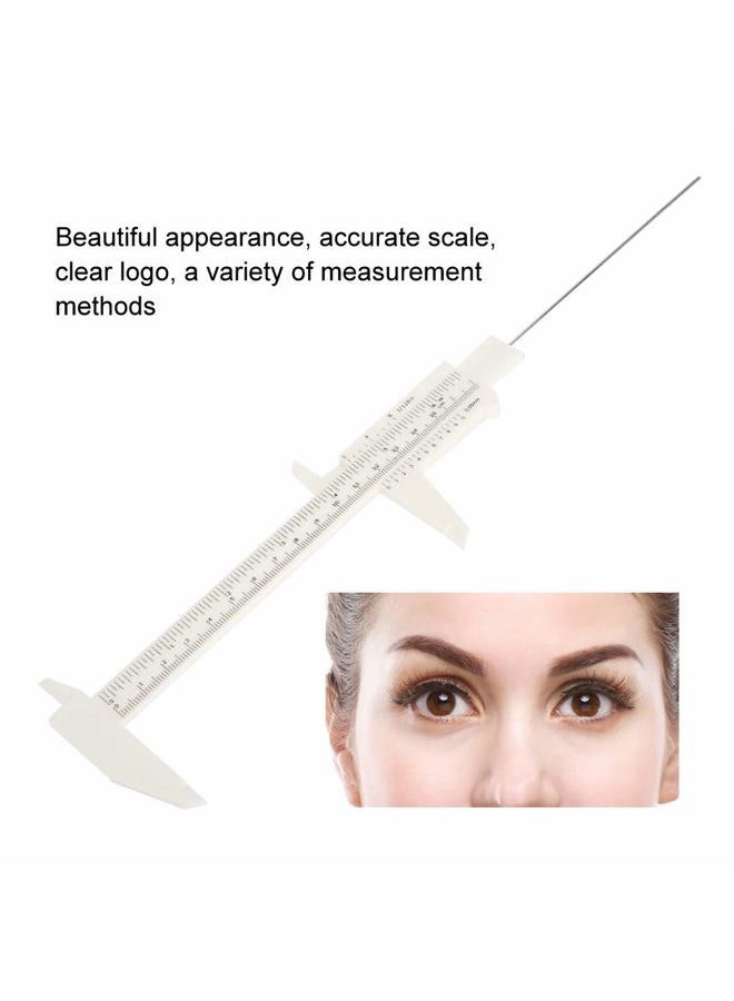 TMISHION Vernier Caliper Waterproof Plastic Eyebrow Permanent Makeup Ruler Students Experimental Measurement Tools For Permanent Makeup Tattoo Eyebrow Line Lip - Image 5