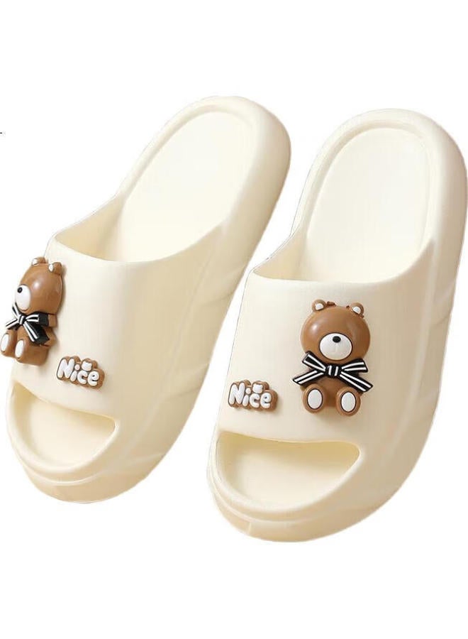 Cartelo Women'S Slippers Home Bathroom Slippers Indoor Outdoor Cool Slippers Bathing One-Word Slippers 1552 White 40-41 - Image 2