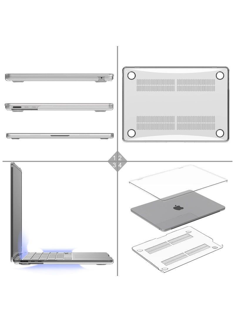 Hard Shell Plastic Case Compatible for MacBook Air 13.6 Inch M3 A3113 M2 A2681 with Retina Display & Touch ID Release 2024 2023 2022