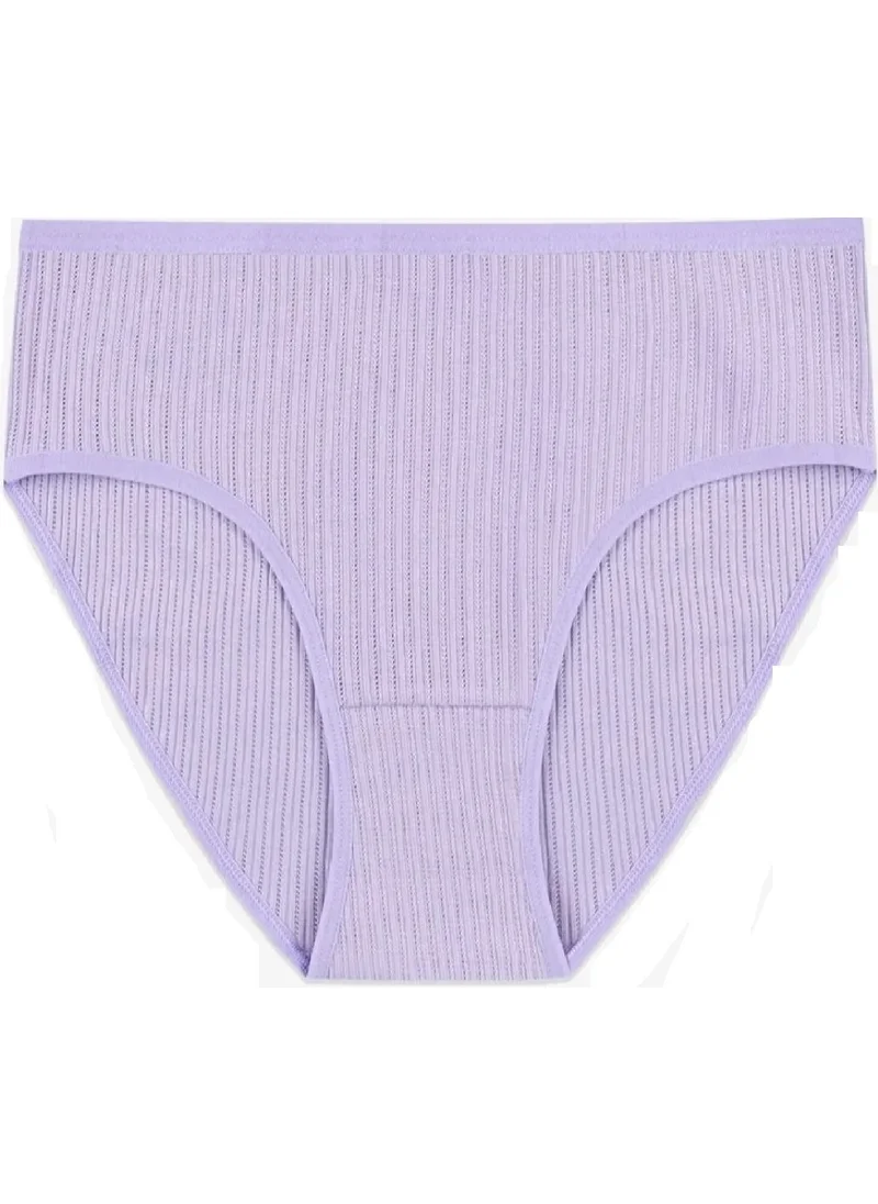 كي واي سي شوبينج 2 Pieces Mixed Color Cotton High Waist Bato Ribbed Camisole Women's Panties