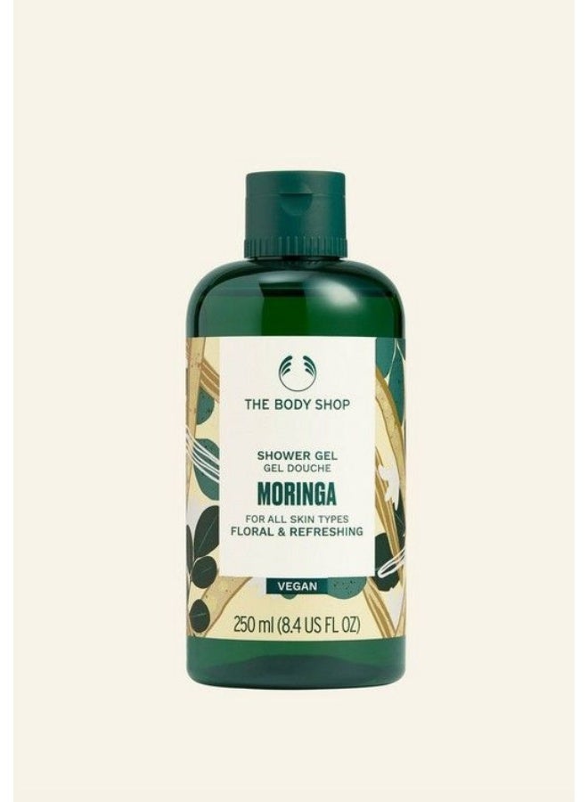 THE BODY SHOP Moringa Shower Gel – Refreshing Floral Cleanse | Suitable for All Skin Types | Soft, Cleansed & Refreshed Skin | Moringa Seed Oil & Organic Aloe Vera, 250 ml - Image 1