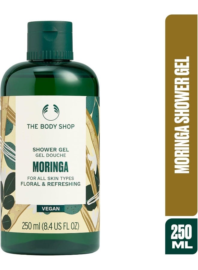 THE BODY SHOP Moringa Shower Gel – Refreshing Floral Cleanse | Suitable for All Skin Types | Soft, Cleansed & Refreshed Skin | Moringa Seed Oil & Organic Aloe Vera, 250 ml - Image 2