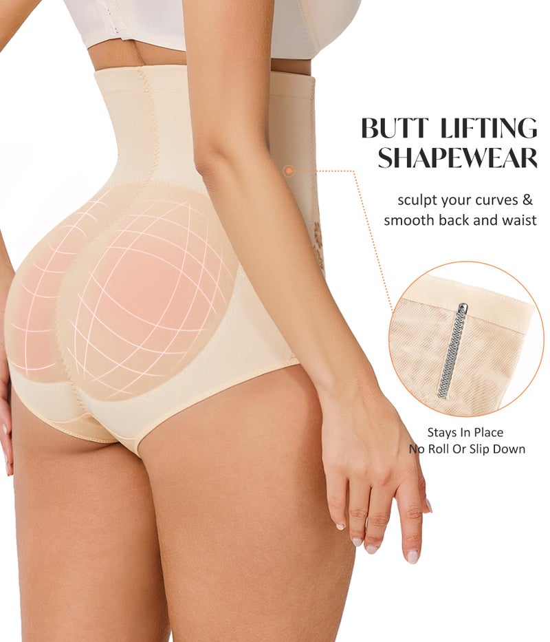 CYDREAM Shapewear Tummy Control Underwear for Women Faja Body Shaper Postpartum High Waisted Slimming Butt Panties Seamless Beige - Image 4