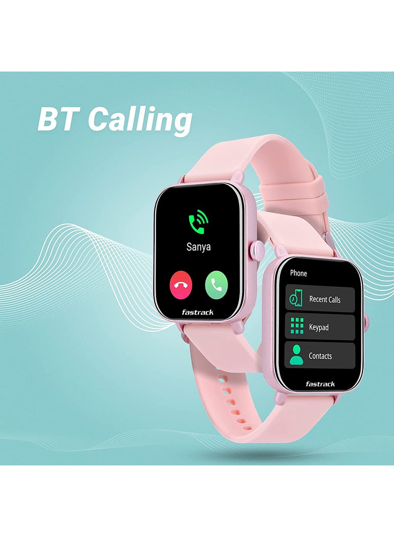 Fastrack Reflex VOX 2.0 Smart Watch|BT Calling|1.8" (4.6 cm) HD Display|Music Storage|TWS Connect|AI Voice|50+ Sports Modes|100+ Watchfaces|BP Monitor|SpO2|Sleep Tracker|Fast Charge|Pink Pink - Image 2