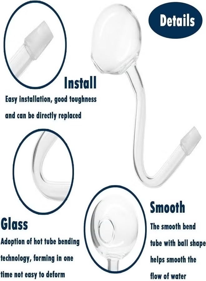 4Pcs 10mm Glass Mini inflow Pipe,Inflow Pipe Water Pump Aquarium FilterTubing, Surface Skimmer, AquariumPlanted Tank Aquascaping Fish TankAccessories, for Fish Tank - Image 2