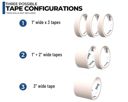 ICO by Excell Triple Premium Extra Wide Metal Multi-Rolls Desktop Tape Dispenser, ET-13371, 3 inch Wide, 3 inch Core - Image 4