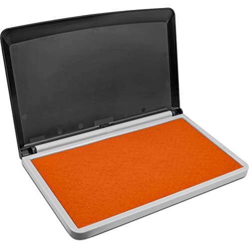 MaxMark Large Premium Orange Ink Stamp Pad - 3.5" x 6.25" - Quality Felt Pad - Image 2