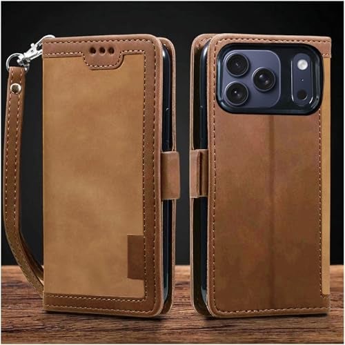 Excelsior Flip Cover Compatible with Apple iPhone 17 Pro Max | Premium PU Leather | 360 Degree Protection (Coffee) - Image 1