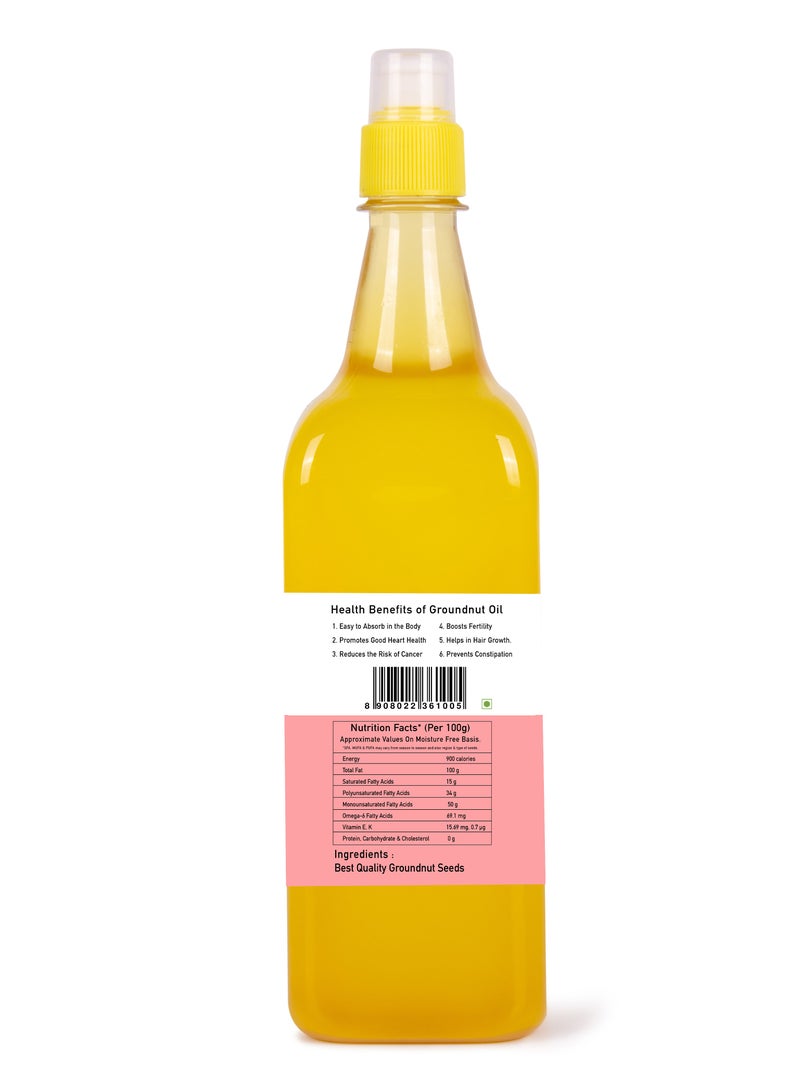 كاتشي غاني.كوم زيت الفول السوداني المعصور على البارد | ١٠٠٪ نقي ونكهة أصلية | مستخلص طازج | لتر واحد - Image 2