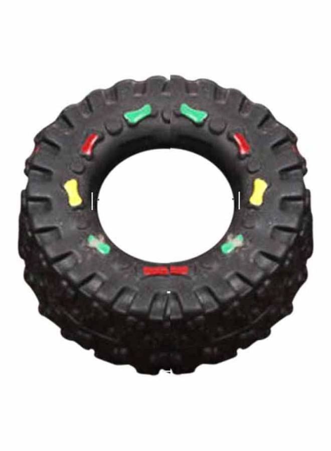 NIBEMINENT Training Squeaky Toy Tyre Black 8x8x3.5cm - Image 1