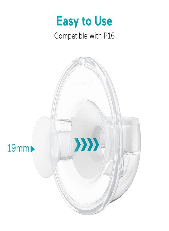 Paruu P16 Flange Insert 19mm, Original Replacement Only for P16 Wearable Breast Pump, 4 Pack Original Accessories - Image 2