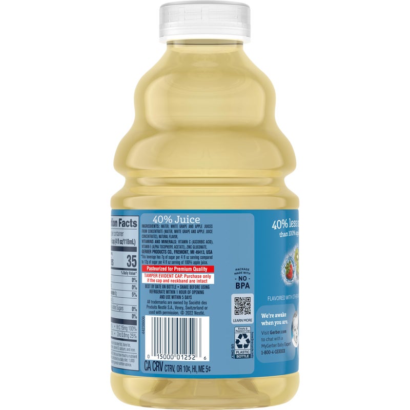 Gerber Water & Fruit Toddler Juice Blend, Strawberry Kiwi, 32 Ounce Bottles (Pack of 6) - Image 3