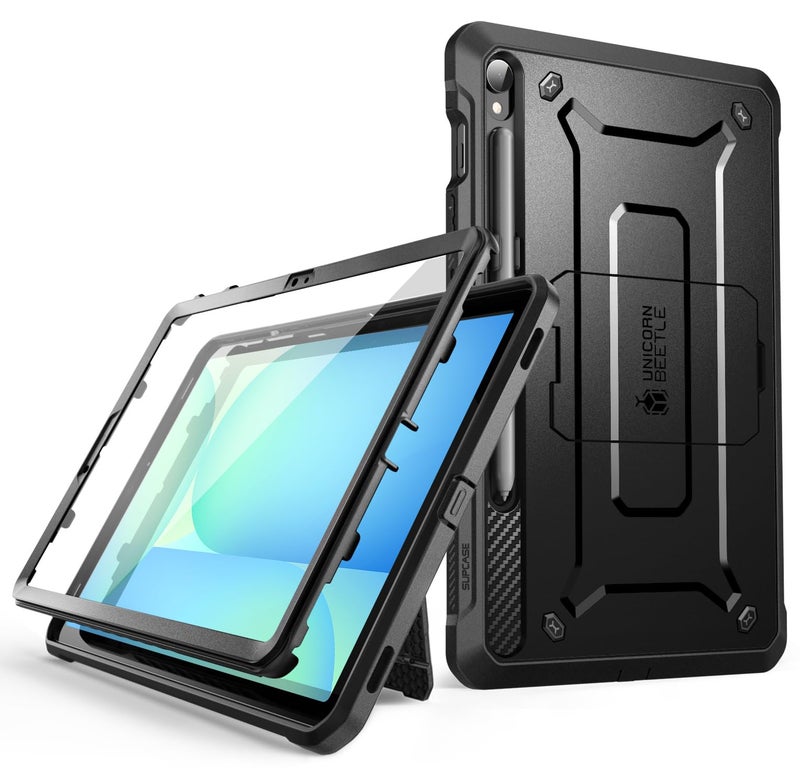 SUPCASE for Samsung Galaxy Tab S9 FE 10.9 inch Case with Stand (Unicorn Beetle Pro), [Built-in Screen Protector & S Pen Holder] Full-Body Heavy Duty Rugged Tablet Cover for Tab S9 FE 2025, Black - Image 1