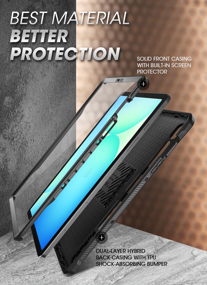 SUPCASE for Samsung Galaxy Tab S9 FE 10.9 inch Case with Stand (Unicorn Beetle Pro), [Built-in Screen Protector & S Pen Holder] Full-Body Heavy Duty Rugged Tablet Cover for Tab S9 FE 2025, Black - Image 4