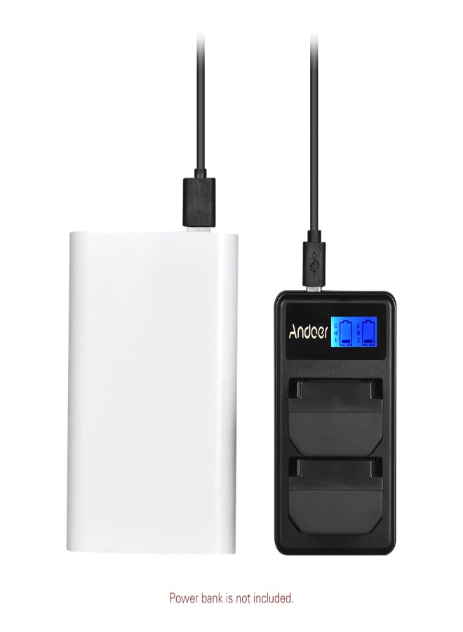 ANDOER LCD2-FZ100 Compact Dual Channel LCD Camera Battery Charger USB Input LCD Display for Sony NP-FZ100 Camera Battery for Sony a9 a7RIII a7III - Image 4