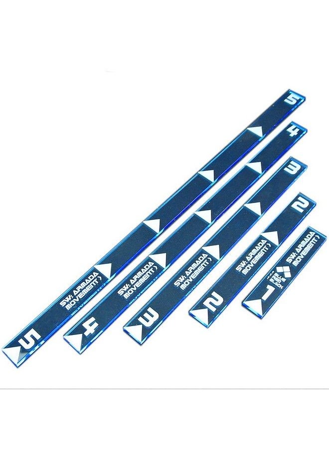 LITKO Sw: Armada Multi Range Movement Ruler Set Fluorescent Blue (5)  - Image 2