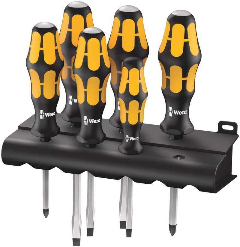 Wera - 5018282001 932/6 Kraftform Plus Screwdriver Set and Rack, 6-Pieces - Image 1