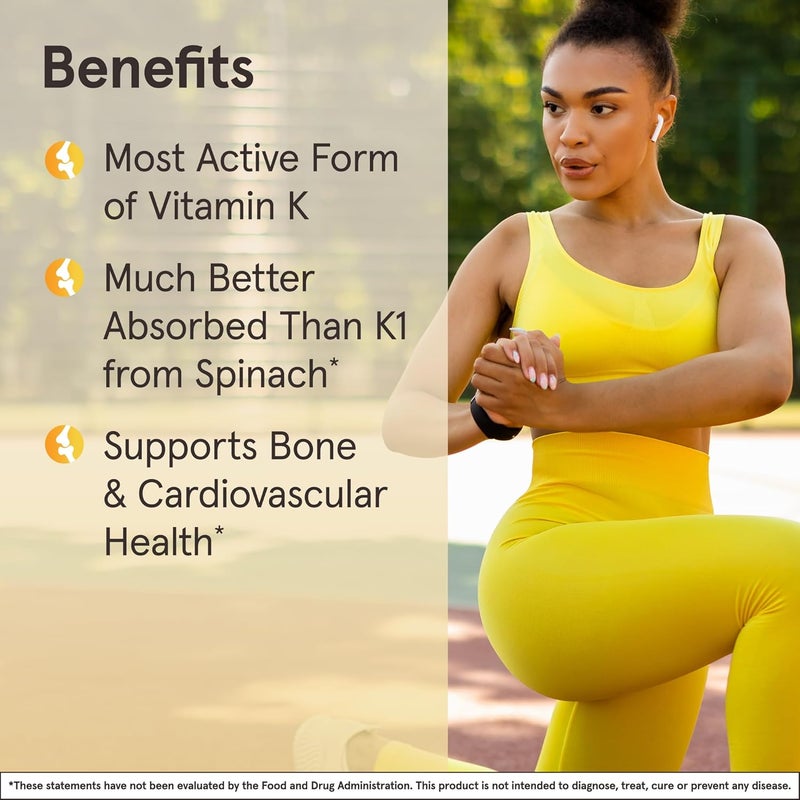 Jarrow Formulas MK7 180 mcg Bioactive Form of Vitamin K2 For Bone and Cardiovascular Health Vitamin K2 MK7 Dietary Supplement 30 Softgels 30 Day Supply - Image 4