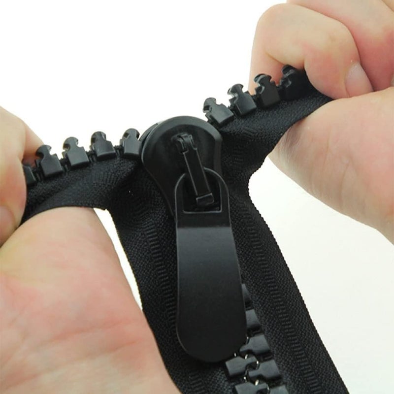 Zips for Sewing， Zippers,20 Black Zipper with Sliders,70cm-100cm Super Large Resin for Parka Down Jacket Coat Tent DIY Sewing,1pcs(85cm) - Image 4