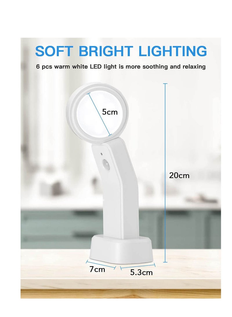 SYOSI - Motion Sensor Light Indoor Rechargeable Battery Powered LED Night Light with PIR Montion Sensor Bedroom Dusk to Dawn Light Sensor Auto Light Desk Lamp & Flashlight [White Light Energy Class A+++] - Image 1