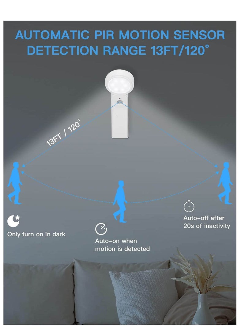 SYOSI - Motion Sensor Light Indoor Rechargeable Battery Powered LED Night Light with PIR Montion Sensor Bedroom Dusk to Dawn Light Sensor Auto Light Desk Lamp & Flashlight [White Light Energy Class A+++] - Image 1