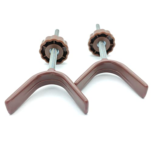 vmaisi Baby Gate Banister Adapter YSpindle Rods M8 8mm Replacement Bolt Part for Pressure Mounted Baby and Pet Safety Stair Gates Extra Long Wall Mounting Screws Rod Bolts YBrown2 Pack - Image 1