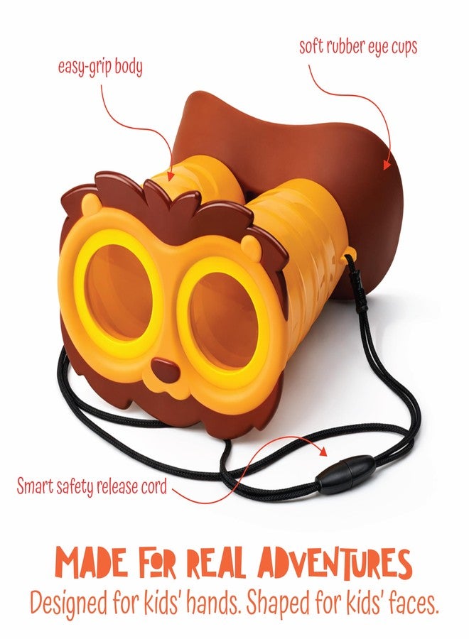 Goliath Peekimals Kids Binoculars - Lion Roar | Animal-Themed Toddler Binoculars for Outdoor Exploration | Toddler Camping | Lightweight & Durable | Designed for Ages 3+ - Image 3