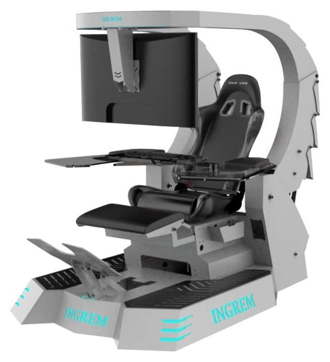 Cool Baby COOLBABY Zero Gravity Recline PC Gamer Chair with Heat Massage Cockpit RGB LED Swivel Racing Gaming Workstation with Foot Rest for 3 Monitors Electrical Recline Chair - Image 1