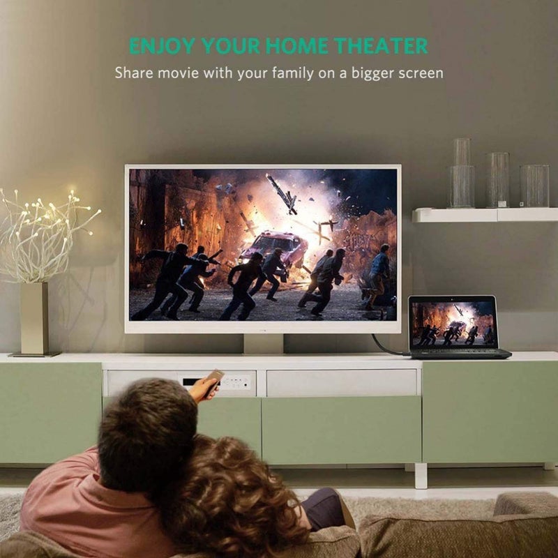 4K UHD DP to HDMI Cable Male to Male Displayport to HDMI Video Cable DisplayPort to HDTV Monitor Cable Support Audio for HP EliteBook,HTC VIVE Virtual Reality System and DP Enabled Devices - Image 2