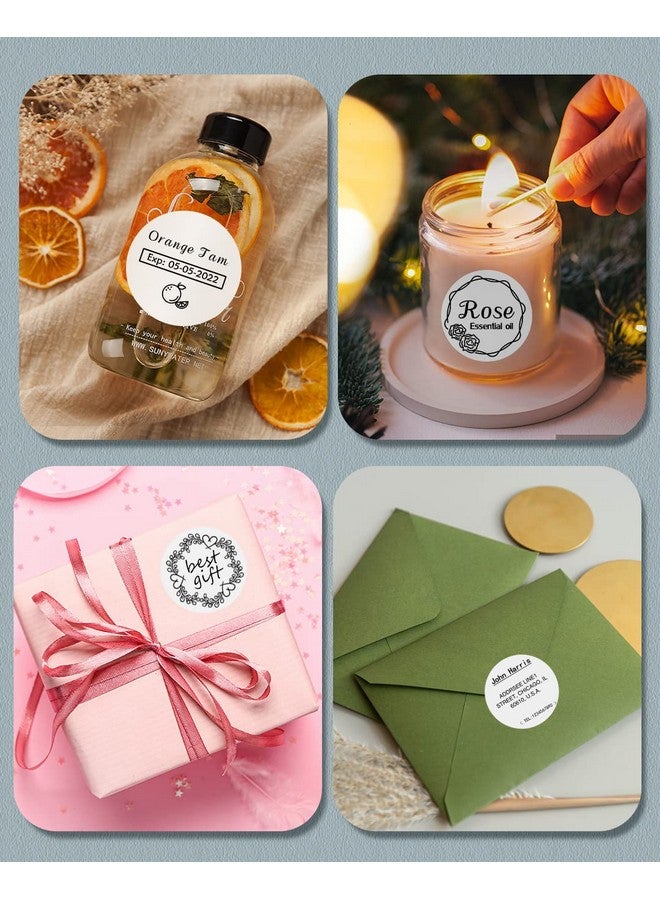 فوميمو ملصق دائري ذاتي اللصق متعدد الأغراض لصانع الملصقات Phomemo M110/M110S/M120/M200/M220، 1.96 بوصة × 1.96 بوصة (50 × 50 مم) ملصق حراري لملصق الباركود، تصميم شعار DIY، أسود على أبيض - Image 5