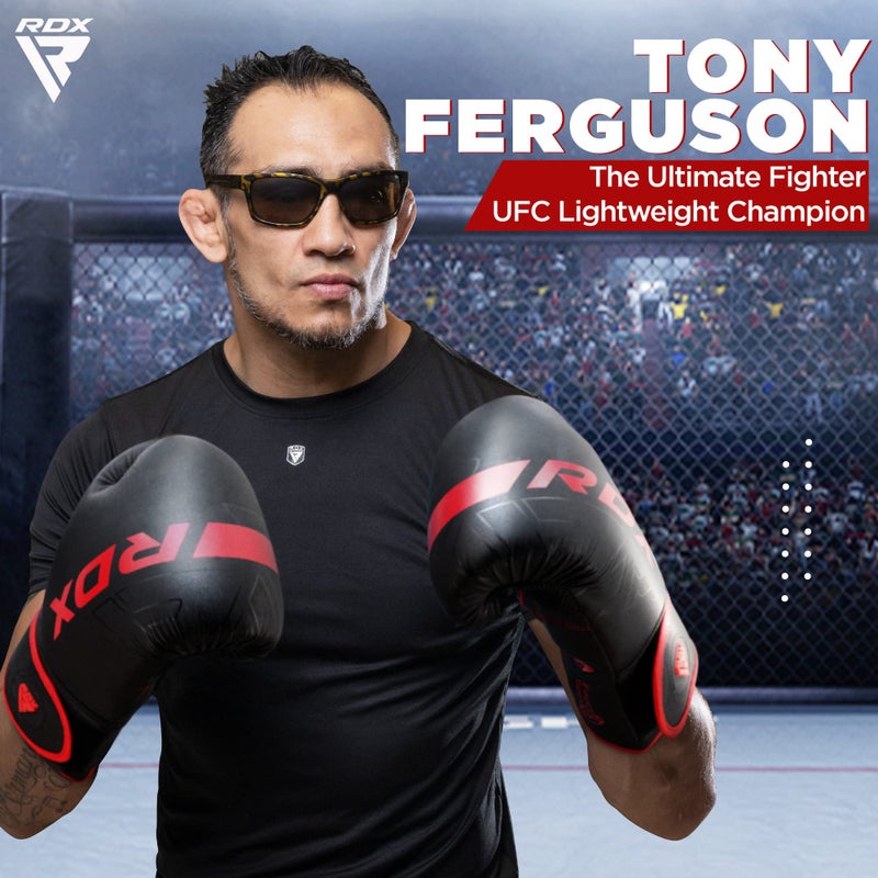 RDX Boxing Gloves, Pro Training Sparring, Maya Hide Leather, Muay Thai MMA Kickboxing, Men Women Adult, Heavy Punching Bag Focus Mitts Pads Workout, Ventilated Palm, Multi Layered, 8 10 12 14 16 18 Oz - Image 3