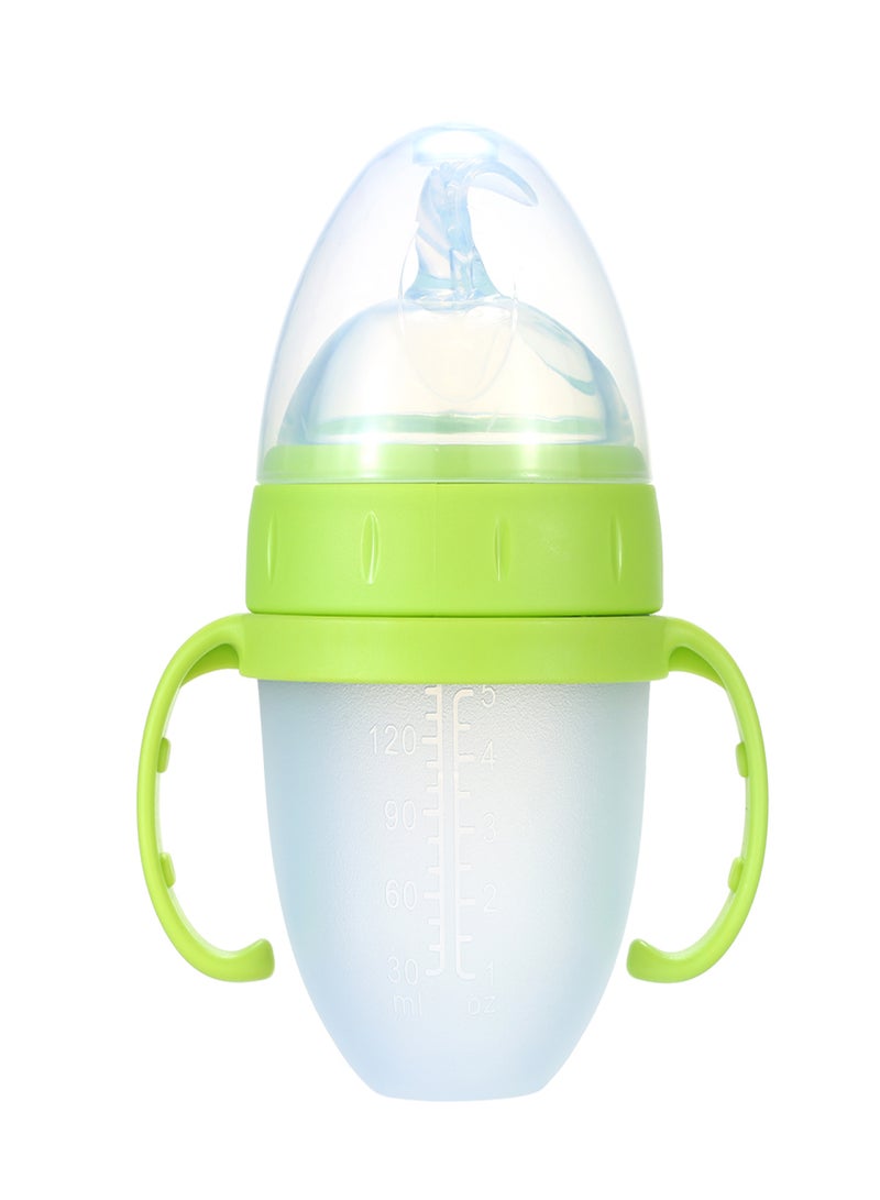 150ml/ 5oz Silicone Squeeze Baby Rice Cereal Bottle Food Dispensing Spoon Leak Proof Portable Training Feeding Bottles with Spoon for Babies Infants Toddlers - Image 1