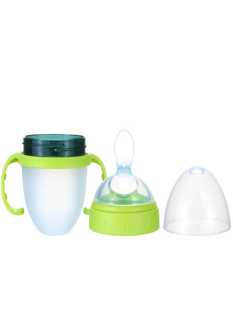 150ml/ 5oz Silicone Squeeze Baby Rice Cereal Bottle Food Dispensing Spoon Leak Proof Portable Training Feeding Bottles with Spoon for Babies Infants Toddlers - Image 5