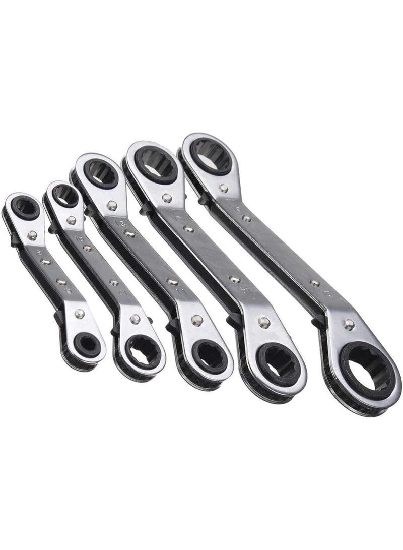 GGOOT Spanners 5Pcs Metric Offset Ring Wrench Spanner Tools Ratchet Metric Hand DIY Tool Set Hardware Tool Kits Tools  - Image 2