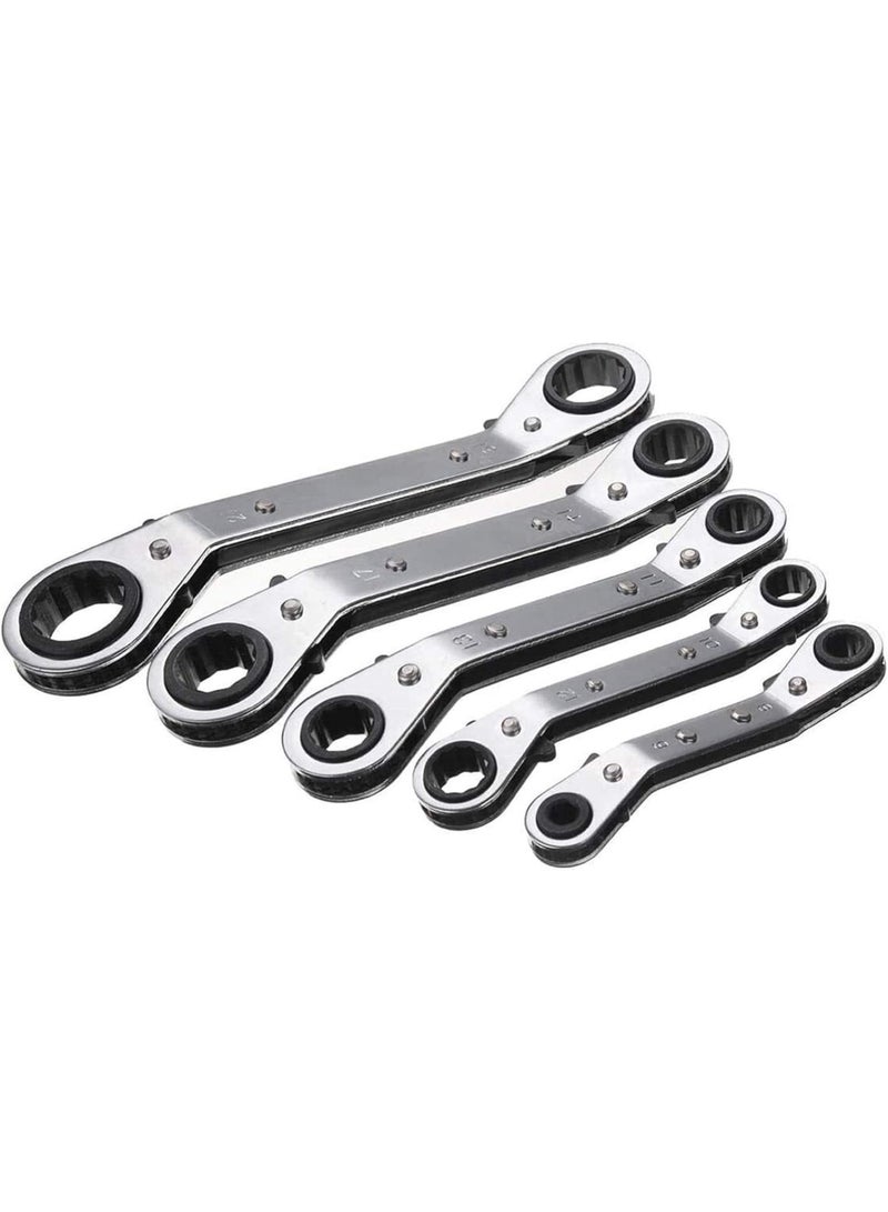 GGOOT Spanners 5Pcs Metric Offset Ring Wrench Spanner Tools Ratchet Metric Hand DIY Tool Set Hardware Tool Kits Tools  - Image 4