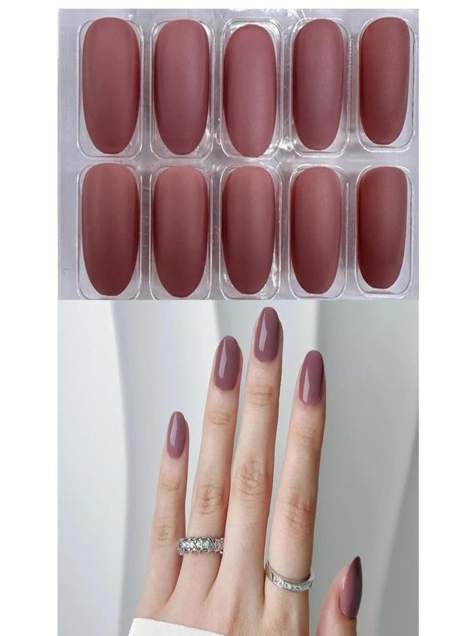 NAILWIND Press On Nails | Short Round Fake Nails, Reusable | 24 Pcs & 12 Sizes - Nail Kit | Nail Tips Natural Reusable Stick on Naill | False Nailway for Women Girls - Image 4