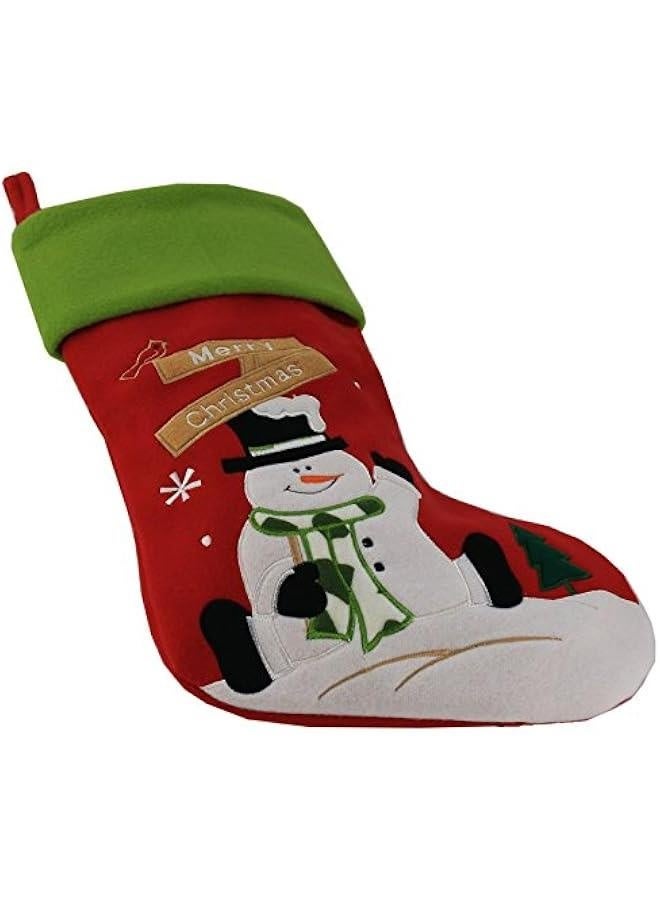 Classic  Stockings Set of 2 Santa, Snowman Xmas Character 17-Inch (Style 1) - Image 3
