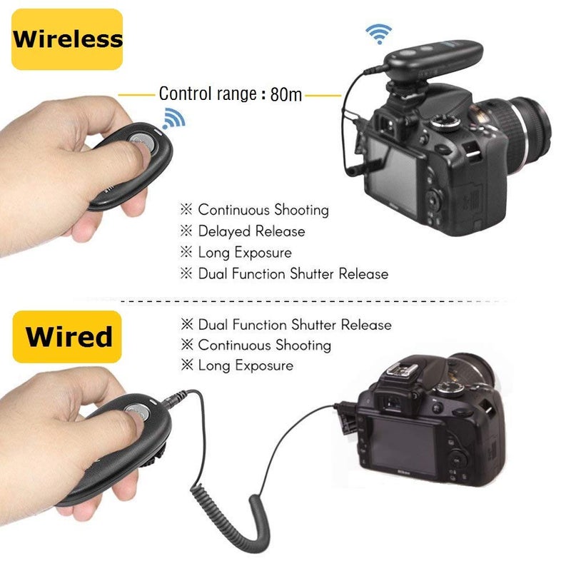 PHOLSY Wireless Shutter Release Camera Remote Control for Fujifilm GFX50S, XPro2, X-H1, X-T2, X-T1, X-T10, X-T20, X-T100, X-E2S, X-E2, X-M1, X-A3, X-A2, X-A1, X-A10, X100F, X100T, X70, X30, XQ2, XQ1