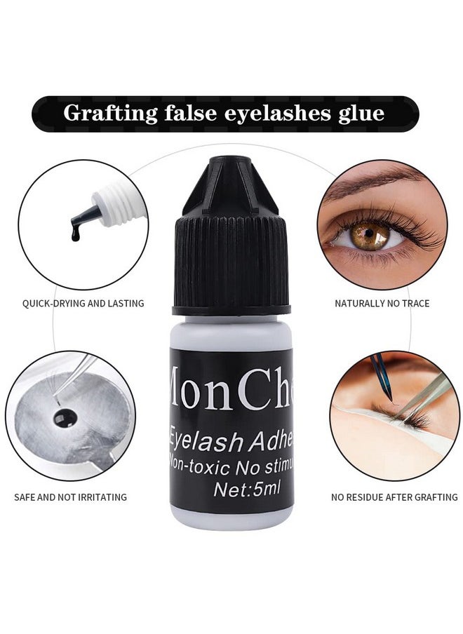SZCY LLC - 282 Pieces Lash Eyelash Extension Kit, Eyelash Grafting Training Tools Lashes Extension Practice Exercise Set With Mannequin Head Cosmetics Case Glue Fan Dryer For Practice Eye Lashes Graft - Image 1