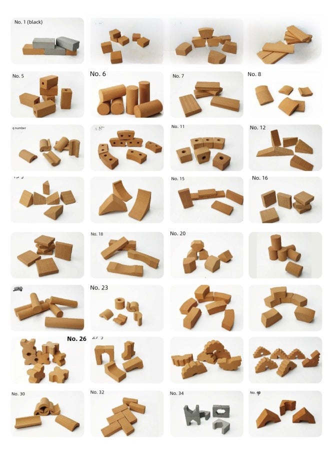 Miniature Building Blocks Model For Children's Diy Construction Toy Real Brick Tile Small House Architecture Handmade Toy-Color:No. 9 ]