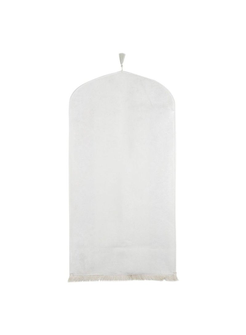 MANASEK Prayer Mat from the Eylul collection with a bag from the local brand Manasek | Saudi products | Made of polyester, cotton, and soft double chenille fabric, comfortable and practical - 70 x 120 cm - Image 3