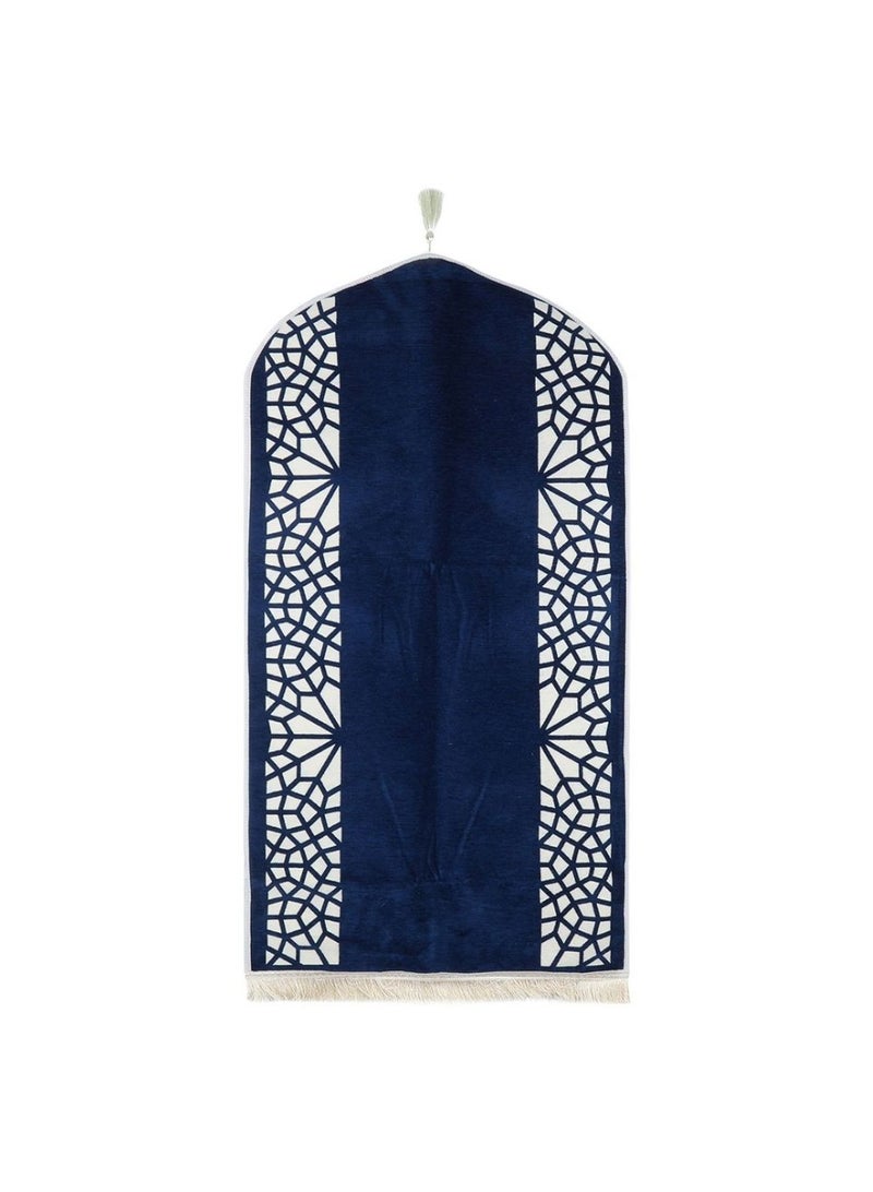 MANASEK Prayer Mat from the Eylul collection with a bag from the local brand Manasek | Saudi products | Made of polyester, cotton, and soft double chenille fabric, comfortable and practical - 70 x 120 cm - Image 2
