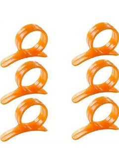 6pcs Orange Peeler, Plastic Orange Peeler, Simple Lemon Peeler, Grapefruit Peeler, Creative Cutter, Orange Peeler Tool With Ring Handle, Fruit Peeler, Vegetable Fruit Tools, Kitchen Gadget Kitchen Accessories