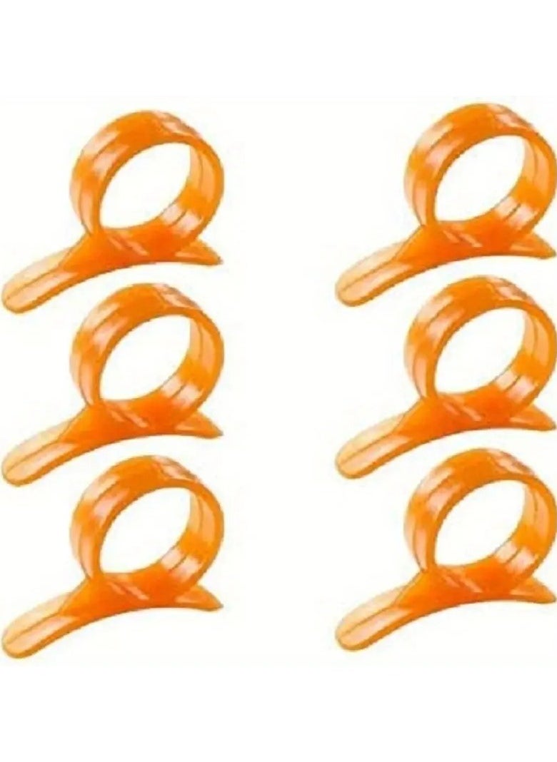 Goolsky - 6pcs Orange Peeler, Plastic Orange Peeler, Simple Lemon Peeler, Grapefruit Peeler, Creative Cutter, Orange Peeler Tool With Ring Handle, Fruit Peeler, Vegetable Fruit Tools, Kitchen Gadget Kitchen Accessories - Image 1