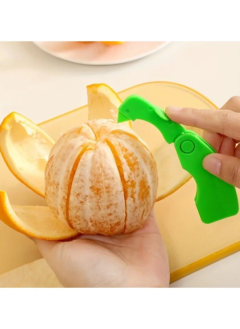 Goolsky - 6pcs Orange Peeler, Plastic Orange Peeler, Simple Lemon Peeler, Grapefruit Peeler, Creative Cutter, Orange Peeler Tool With Ring Handle, Fruit Peeler, Vegetable Fruit Tools, Kitchen Gadget Kitchen Accessories - Image 1