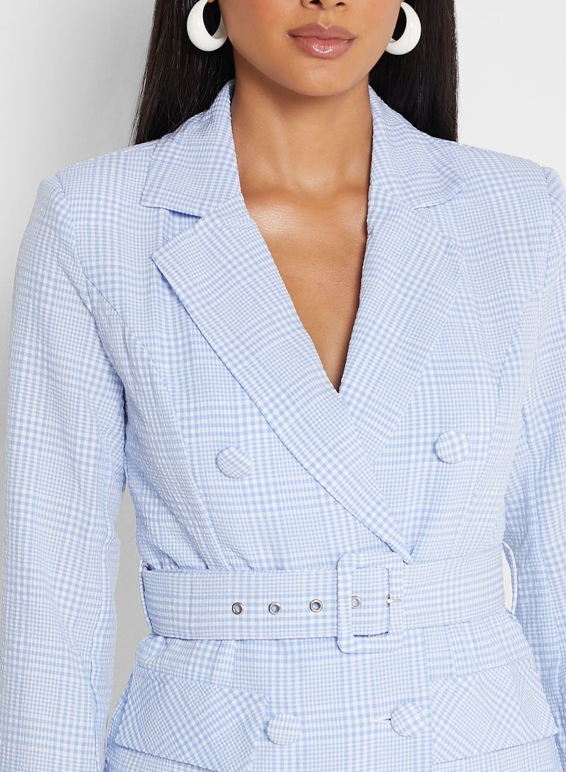 ELLA Checked Blazer - Image 3